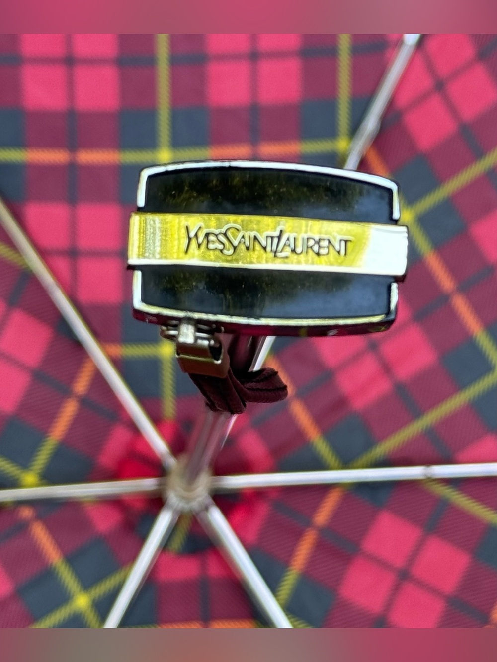 Yves Saint Laurent Umbrella and D&G Tartan Shopping Tote Set Happy Holidays!